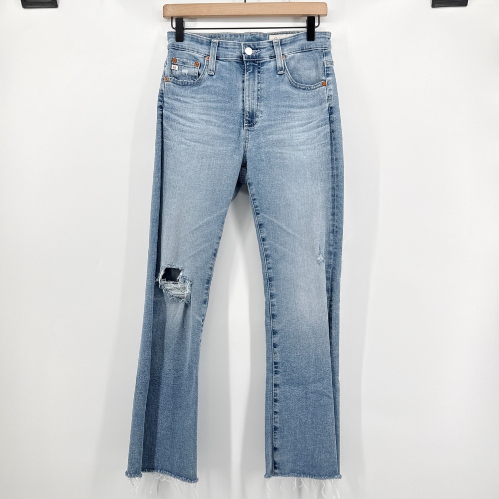 AG Adriano Goldschmied Farrah Boot‎ Crop Jeans 16 Years Shore Distressed Size 27